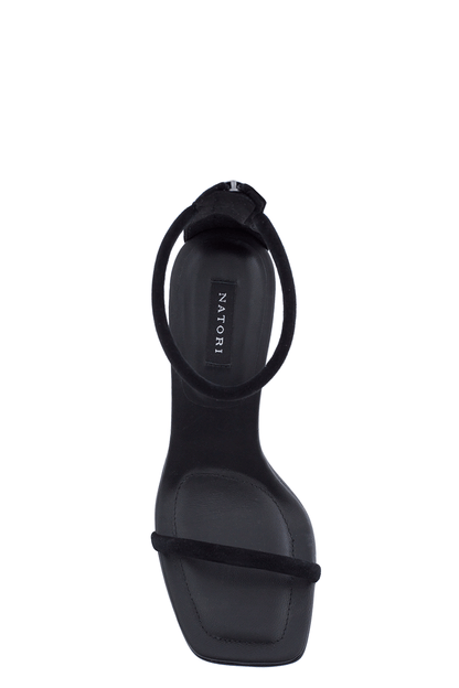 Buy Glow Suede Sandal in Black Suede Online Black Suede Natori