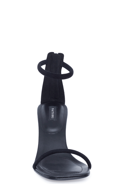 Buy Glow Suede Sandal in Black Suede Online Black Suede Natori