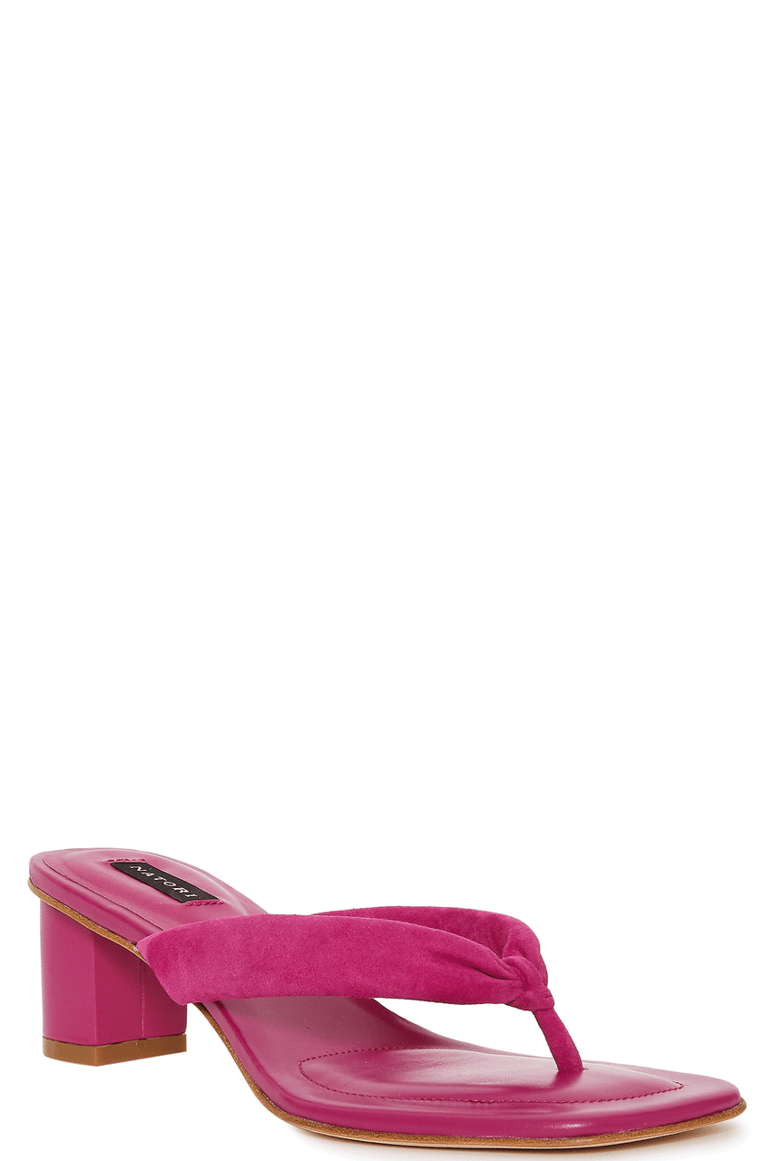 Buy Bay Suede Thong Sandal in Dragonfruit Online Dragonfruit Natori