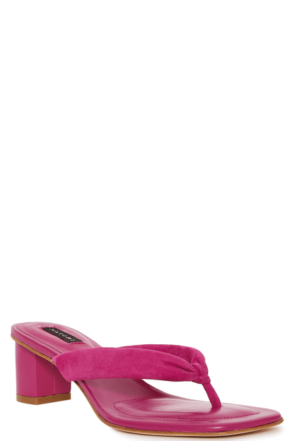 Buy Bay Suede Thong Sandal in Dragonfruit Online Dragonfruit Natori