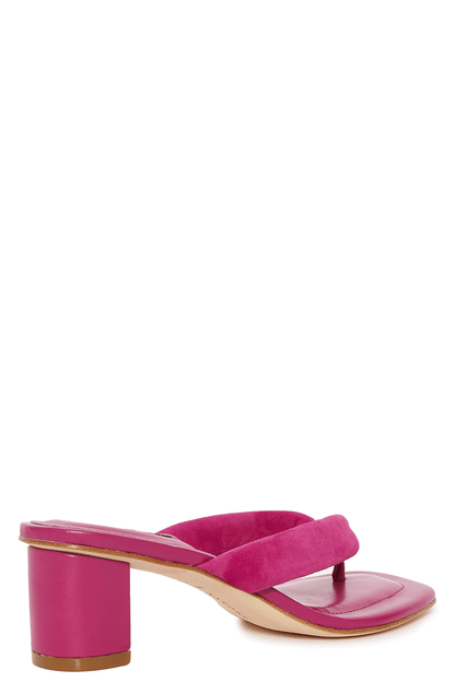 Buy Bay Suede Thong Sandal in Dragonfruit Online Dragonfruit Natori