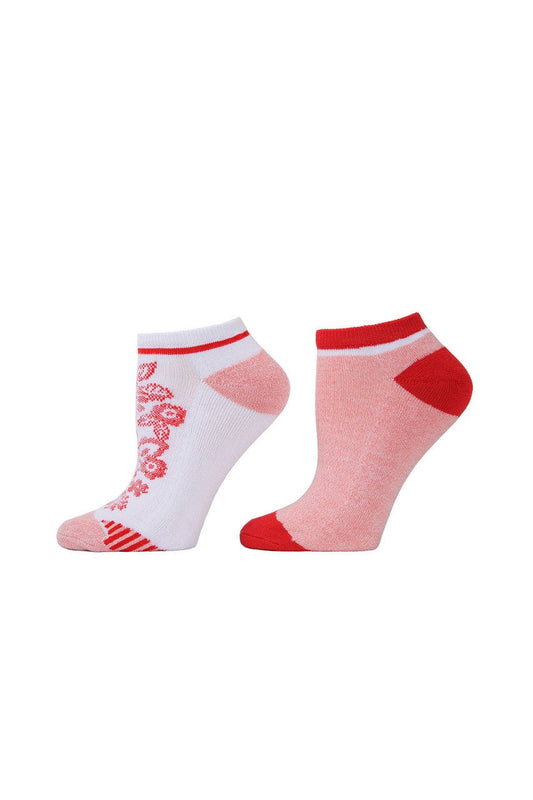 Buy Floral Mix Socks - 2 Pair Pack in White/Orange Online White/Orange Natori