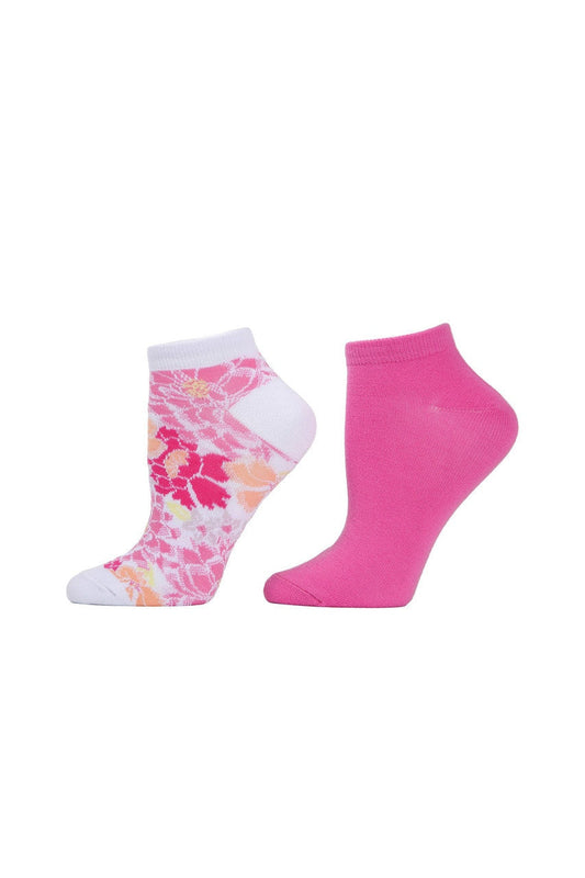 Buy Bold Floral Socks - 2 Pair Pack in Pink Online Pink Natori