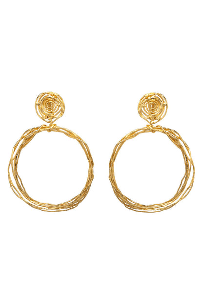 Buy Gold Brass Wire Hoop Earrings in Antique Gold Online Antique Gold Natori