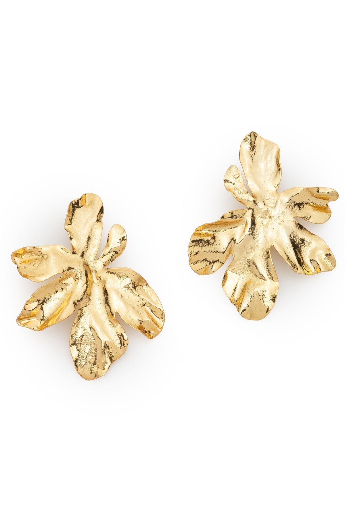 Peony Gold Plated Earrings Gold Natori