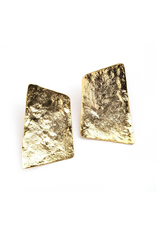 Gold Plated Brass Geometric Earrings Gold Natori
