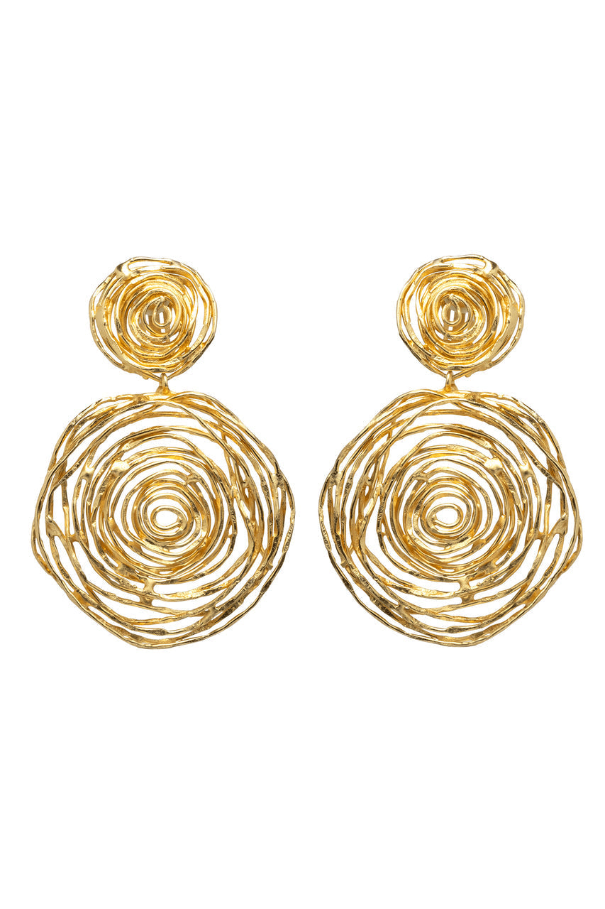 Buy Gold Brass Wire Hoop Drop Earrings in Antique Gold Online Antique Gold Natori