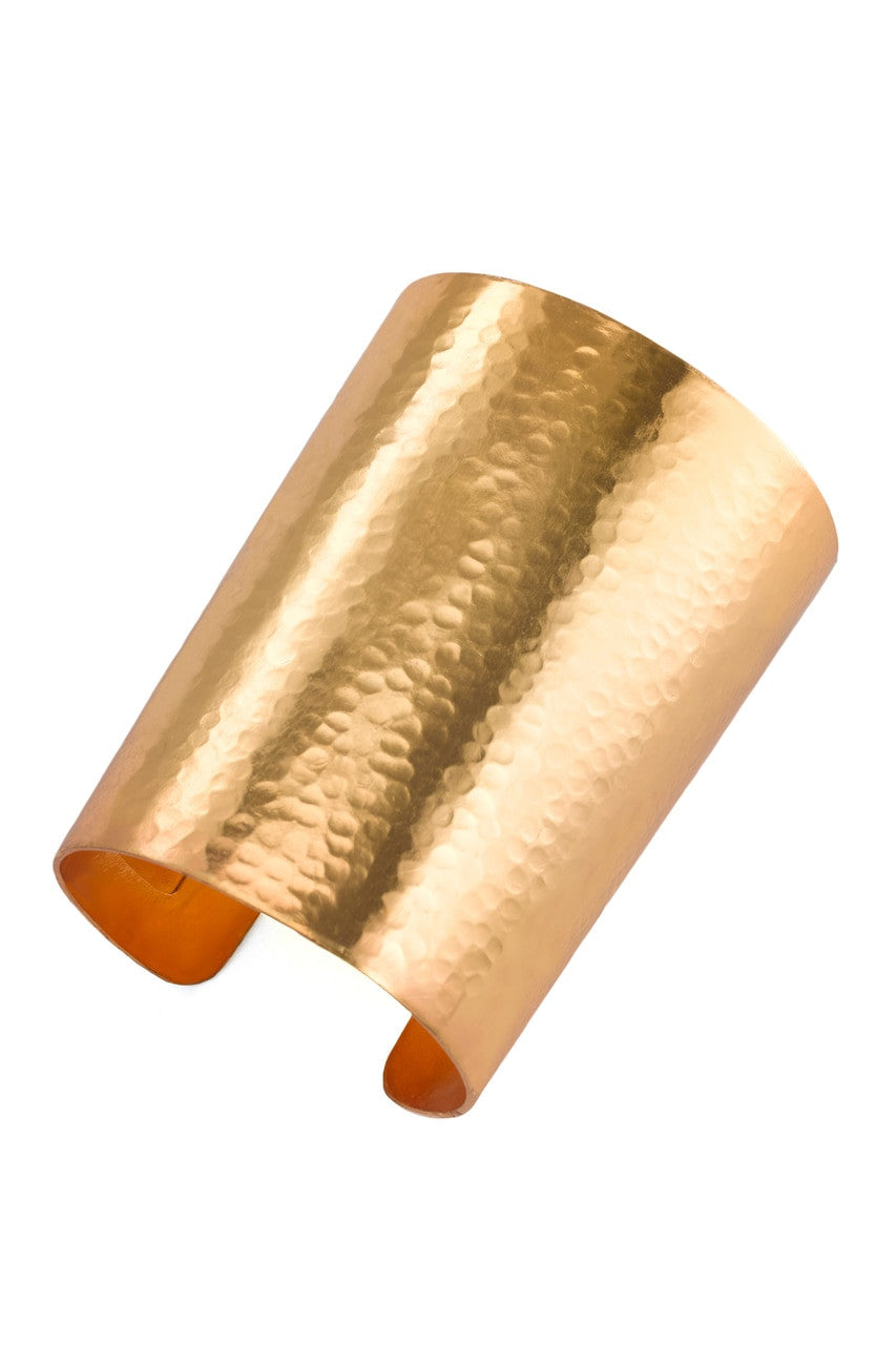 Buy Hammered Gold Cuff in Gold Online Gold Natori