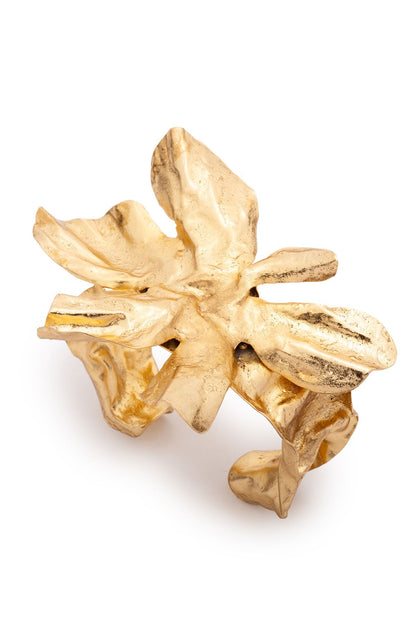 Peony Gold Plated Cuff Bracelet Gold Natori