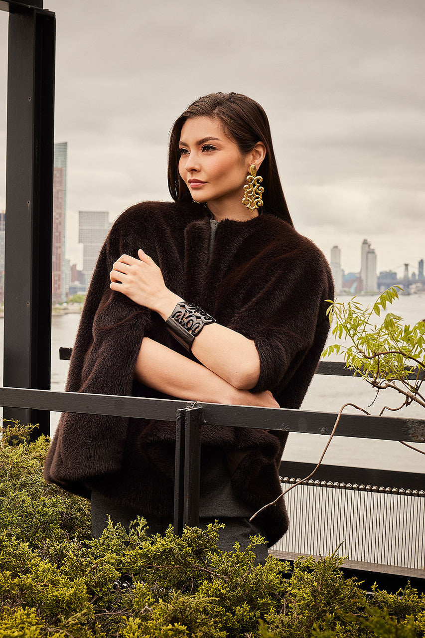 Buy Buffalo Horn Cut Out Bangle in Black Online Black Natori