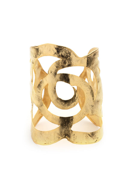Buy Gold Plated Scroll Cuff in Gold Online Gold Natori