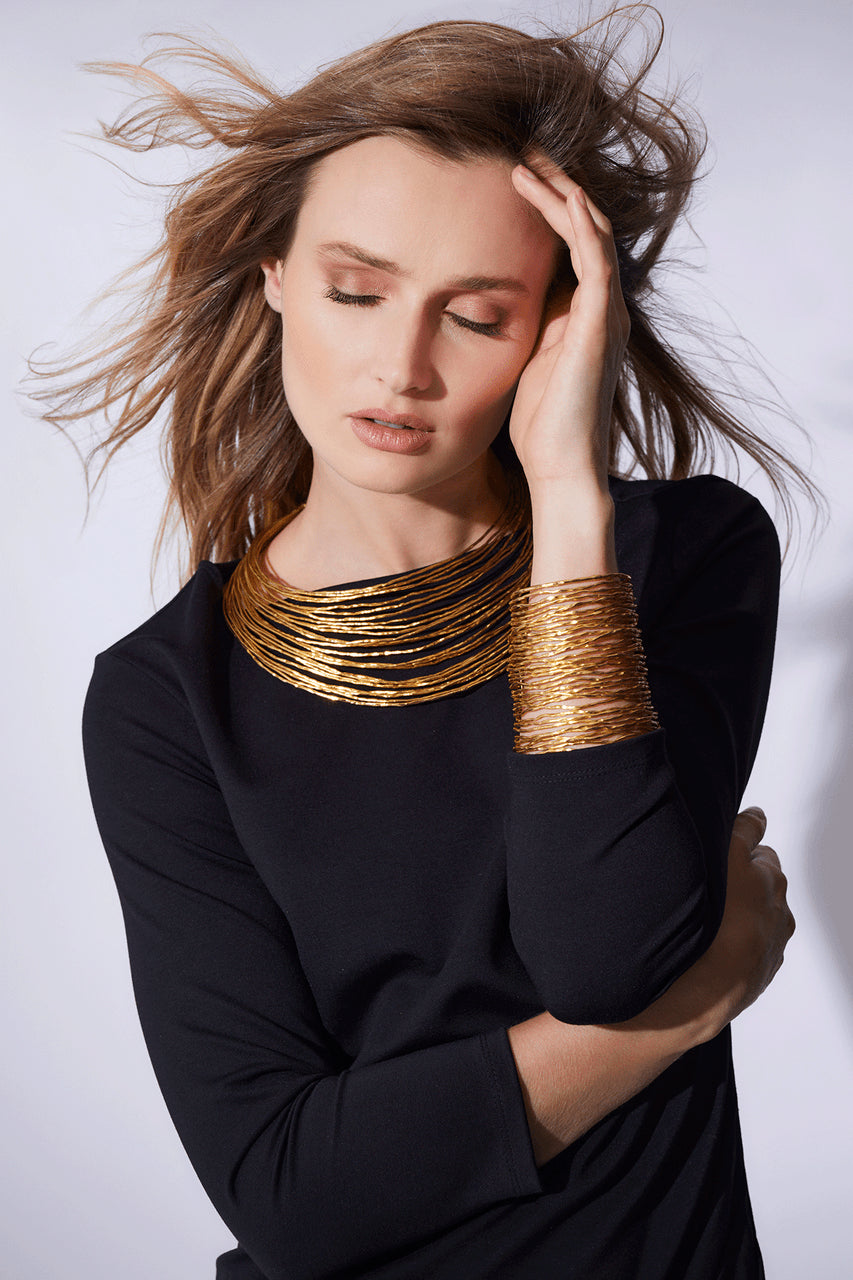 Buy Gold Brass Wire Necklace in Antique Gold Online Antique Gold Natori
