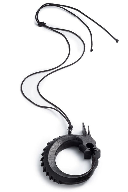 Buy Horn Dragon Necklace in Ebony Online Ebony Natori