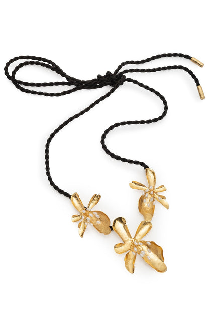 Fresh Water Pearl & Gold Plated Cluster Peony Necklace Gold Natori