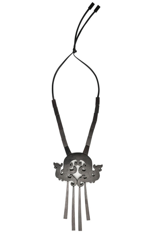 Buy Acacia Wood Fringe Necklace in Dark Brown Online Dark Brown Natori