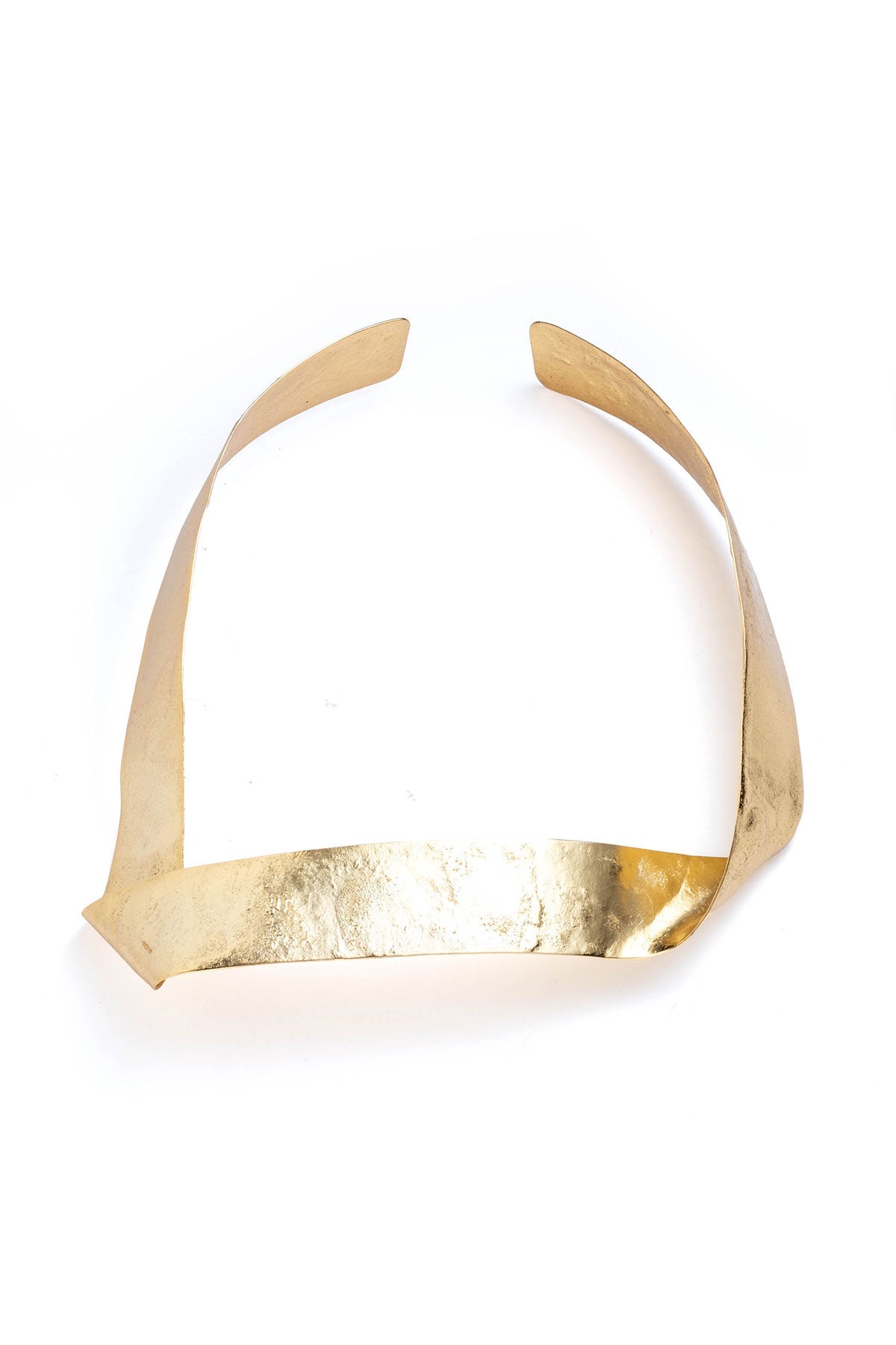 Sculptural Gold Plated Brass Necklace Gold Natori