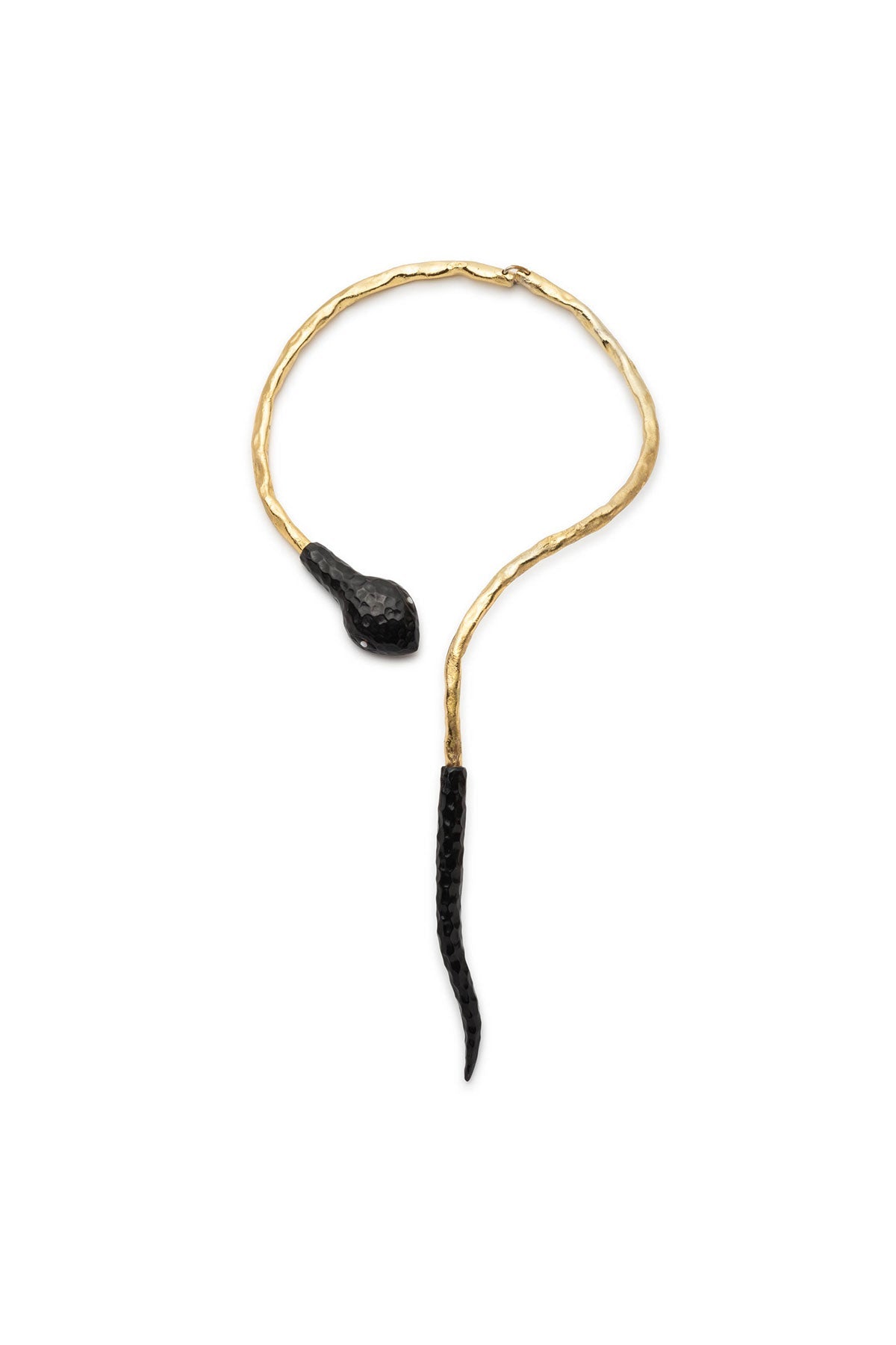 Gold Plated Brass Snake Necklace Gold Natori