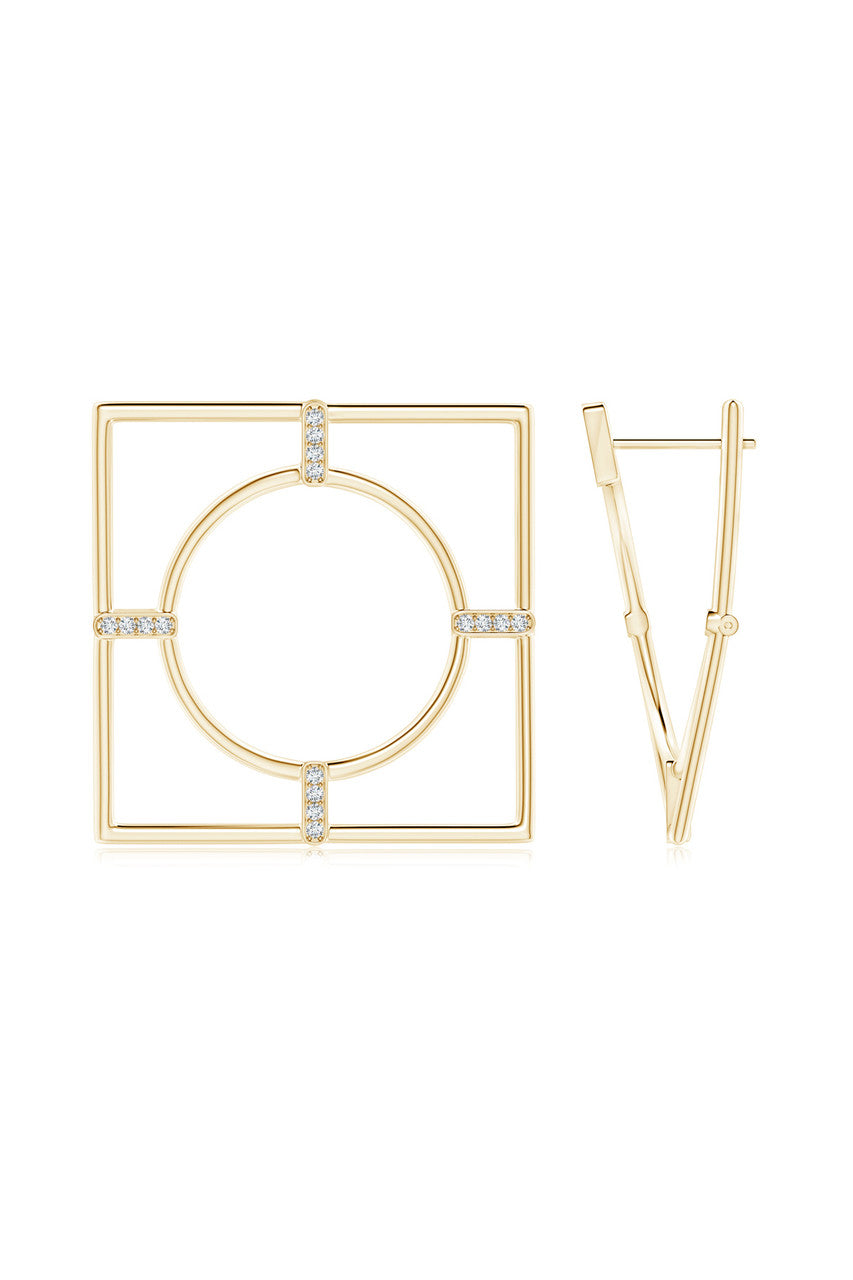Buy Infinity 14K Gold Geometric Hoop Earrings in 14K Yellow Gold Online 14K Yellow Gold Natori