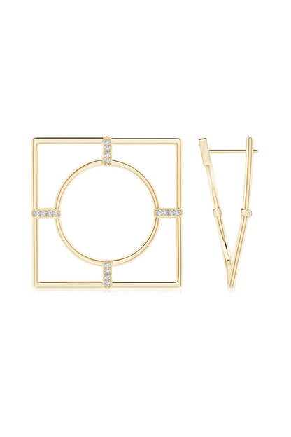 Buy Infinity 14K Gold Geometric Hoop Earrings in 14K Yellow Gold Online 14K Yellow Gold Natori