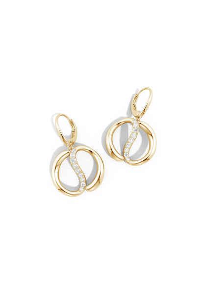 Buy Shangri-La Yin-Yang 14K Gold and Diamond Dangle Earrings in 14K Yellow Gold Online 14K Yellow Gold Natori