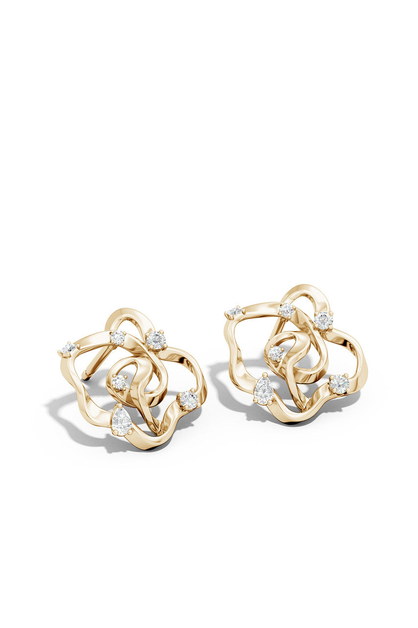 Buy Sakura 14k Scattered Diamond Stud Earrings in 14K Yellow Gold Online 14K Yellow Gold Natori
