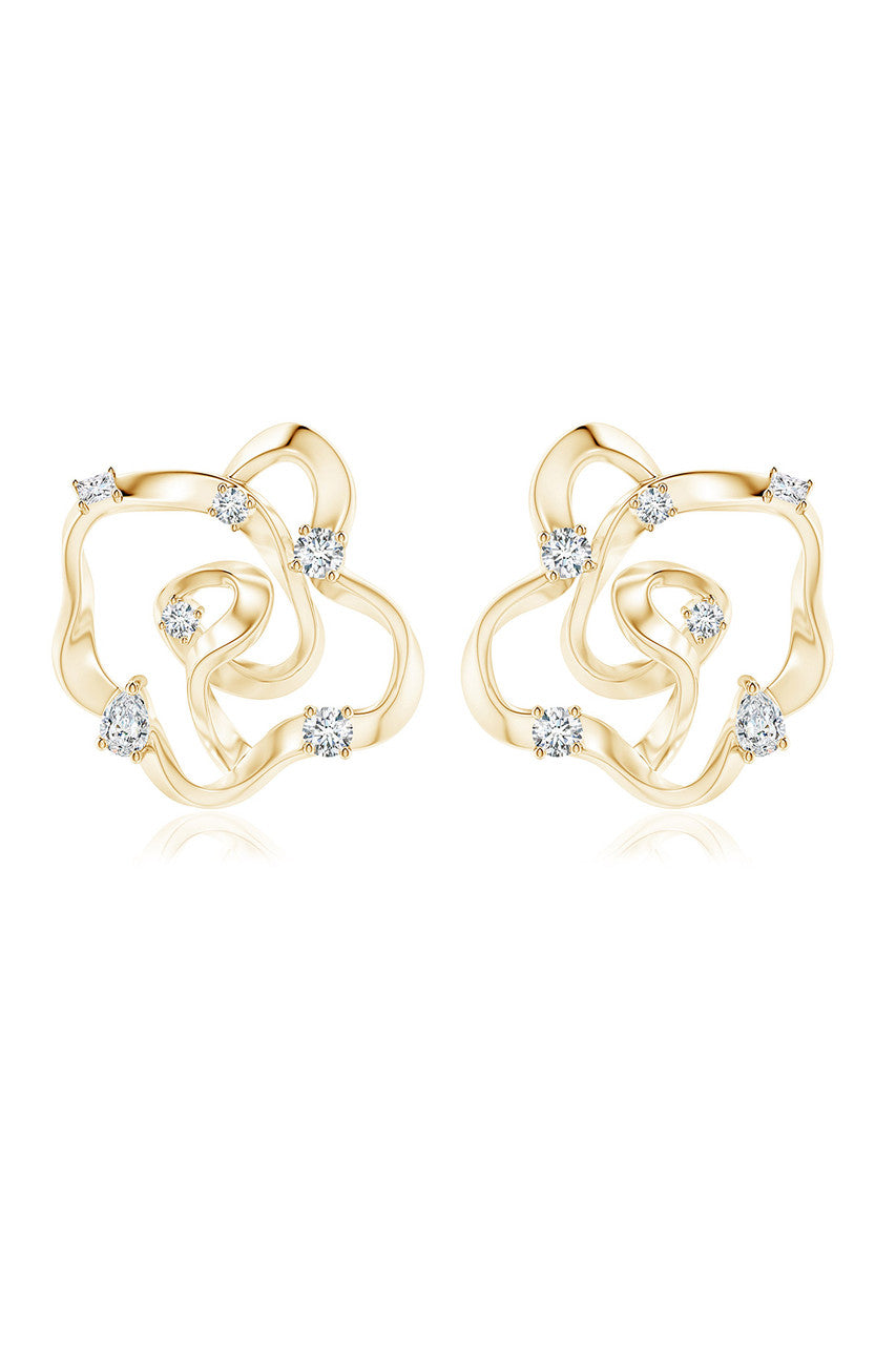 Buy Sakura 14k Scattered Diamond Stud Earrings in 14K Yellow Gold Online 14K Yellow Gold Natori