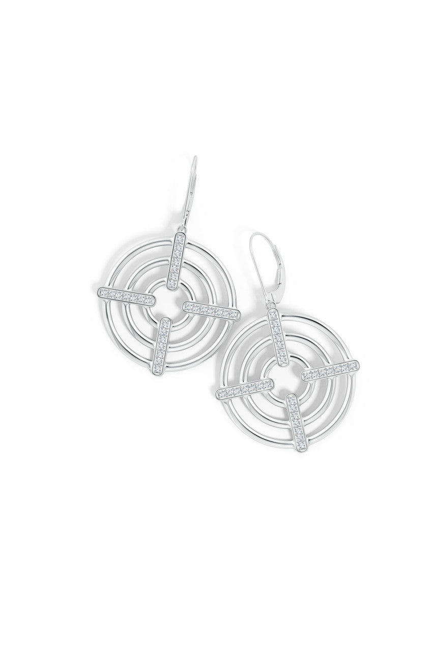 Buy Infinity Concentric Circle 14K Gold Earrings in 14K White Gold Online 14K White Gold Natori
