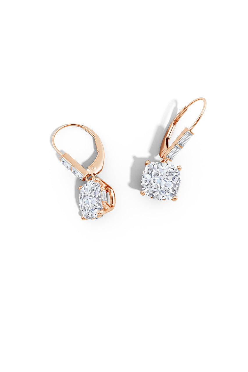 Buy Orient Express Lab-Grown 14K Gold Cushion Diamond Earrings in 14K Rose Gold Online 14K Rose Gold Natori