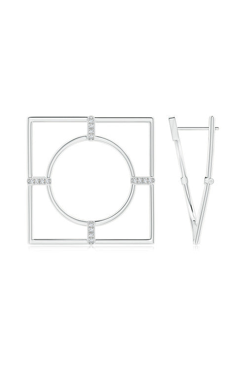 Buy Infinity 14K Gold Geometric Hoop Earrings in 14K White Gold Online 14K White Gold Natori