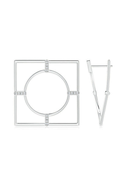Buy Infinity 14K Gold Geometric Hoop Earrings in 14K White Gold Online 14K White Gold Natori