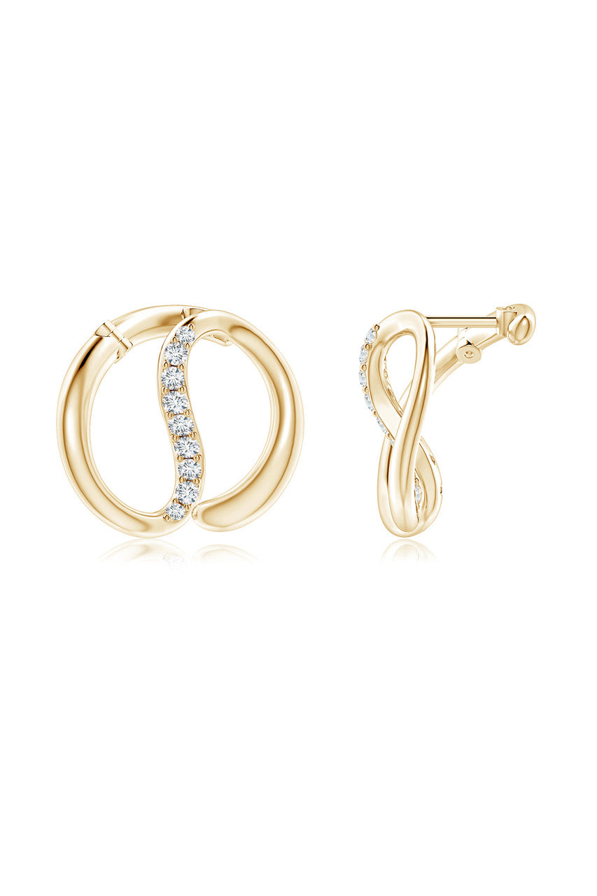 Buy Shangri-La Yin-Yang 14K Gold and Diamond Medium Button Stud Earrings in 14K Yellow Gold Online 14K Yellow Gold Natori