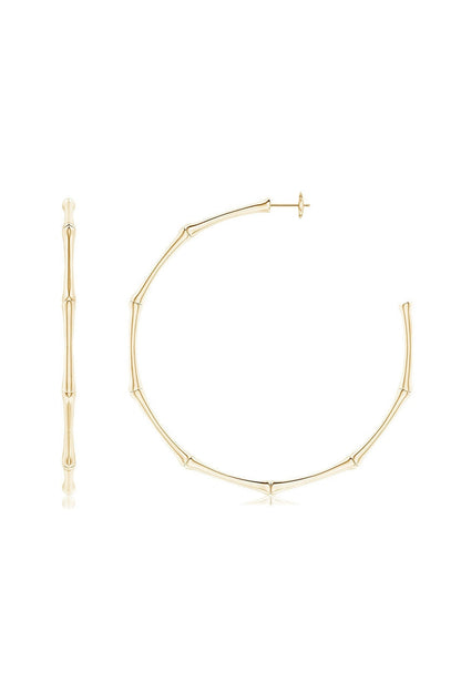 Buy Indochine 14k Large 2.75 Inch Bamboo Hoops in 14K Yellow Gold Online 14K Yellow Gold Natori