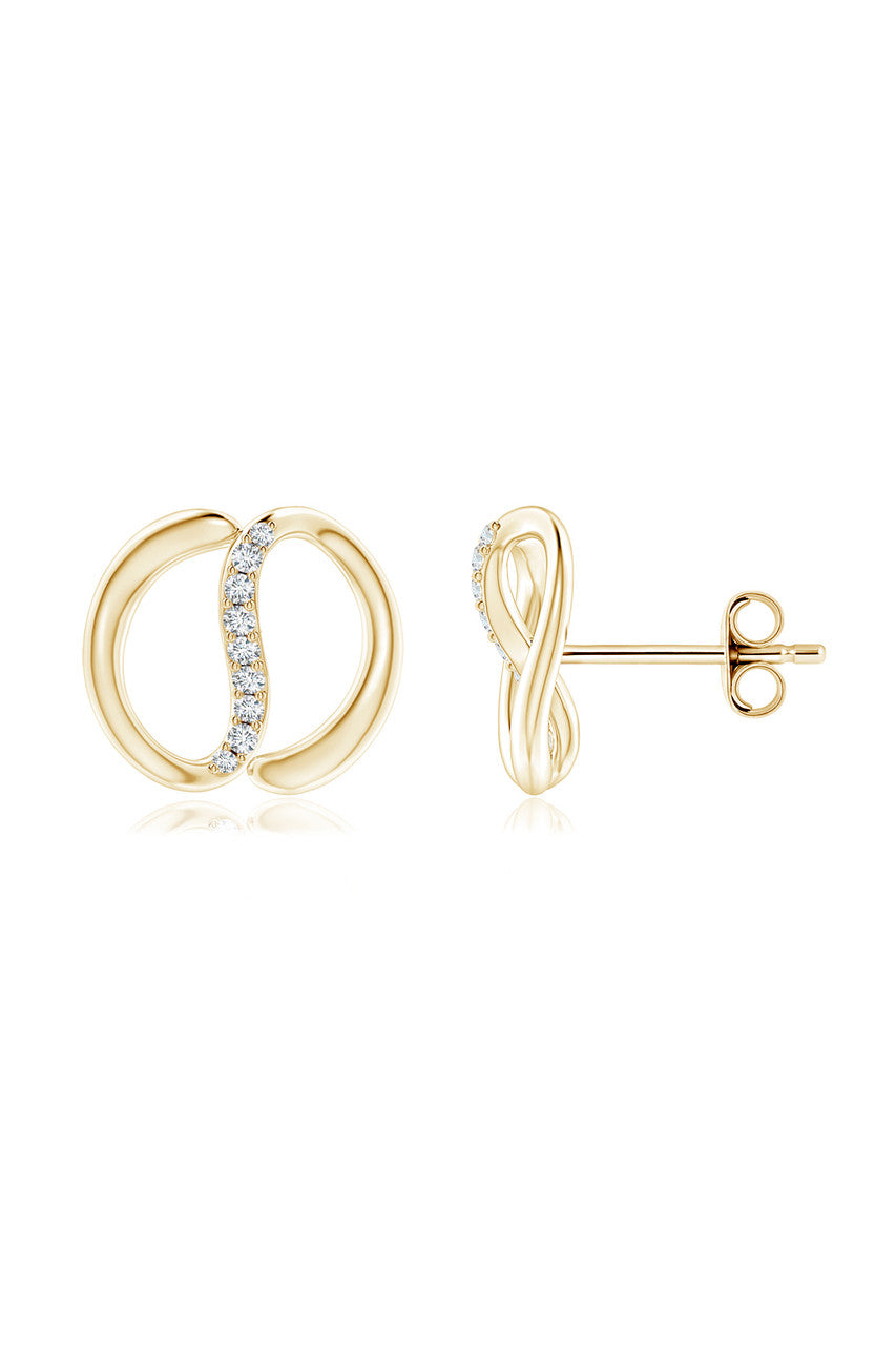 Buy Shangri-La Yin-Yang 14K Gold Diamond Stud Earrings in 14K Yellow Gold Online 14K Yellow Gold Natori