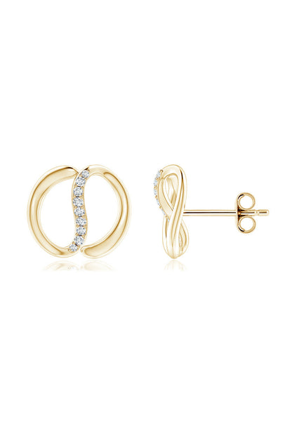 Buy Shangri-La Yin-Yang 14K Gold Diamond Stud Earrings in 14K Yellow Gold Online 14K Yellow Gold Natori
