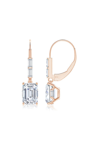 Buy Orient Express Lab-Grown 14K Gold & Emerald Cut Diamond Earrings in 14K Rose Gold Online 14K Rose Gold Natori