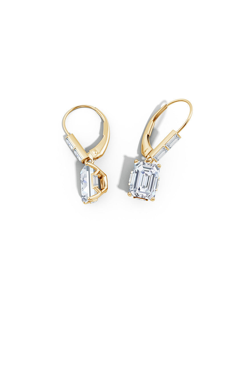 Buy Orient Express Lab-Grown 14K Gold & Emerald Cut Diamond Earrings in 14K Yellow Gold Online 14K Yellow Gold Natori