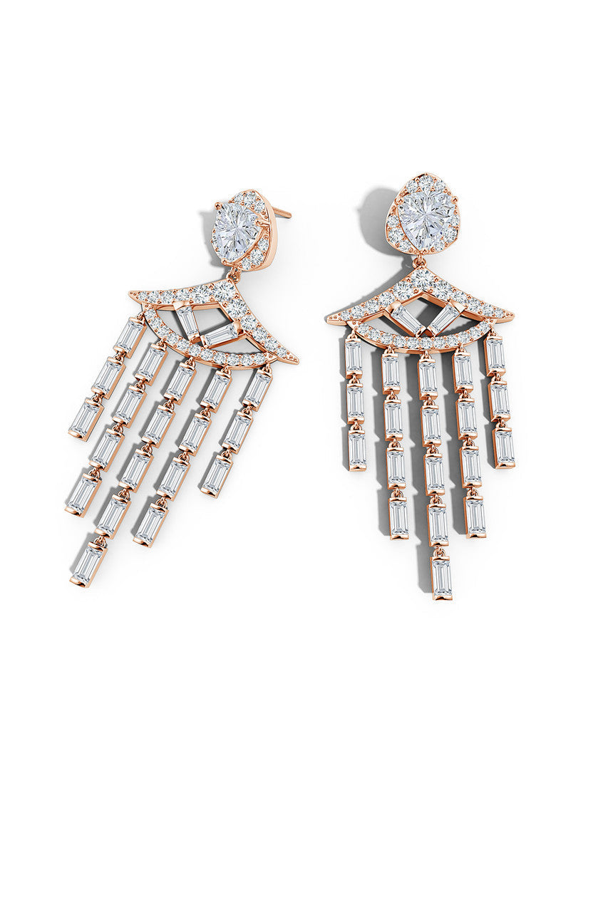 Buy Orient Express Lab-Grown 14K Gold & Diamond Statement Earrings in 14K Rose Gold Online 14K Rose Gold Natori