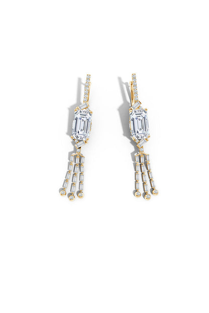 Buy Orient Express Lab-Grown 14K Gold Emerald Cut & Baguette Diamond Tassel Drop Earrings in 14K Yellow Gold Online 14K Yellow Gold Natori