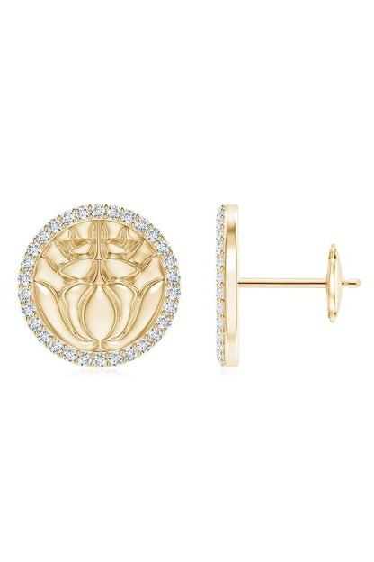 Buy Kamon 14k Diamond Stud Earrings in 14K Yellow Gold/Diamonds Online 14K Yellow Gold/Diamonds Natori