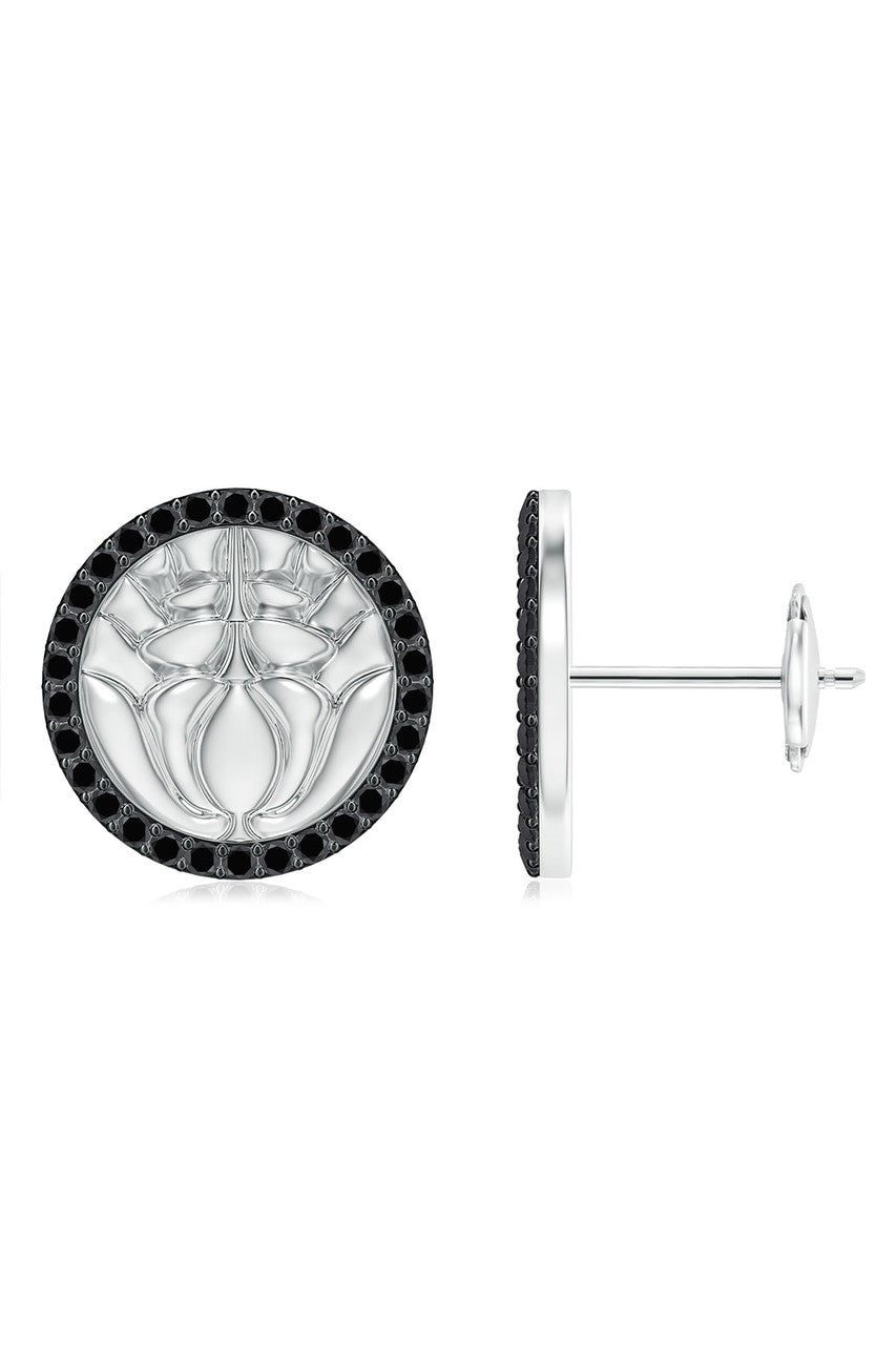 Buy Kamon 14k Diamond Stud Earrings in 14K White Gold/Black Diamonds Online 14K White Gold/Black Diamonds Natori