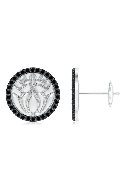 Buy Kamon 14k Diamond Stud Earrings in 14K White Gold/Black Diamonds Online 14K White Gold/Black Diamonds Natori