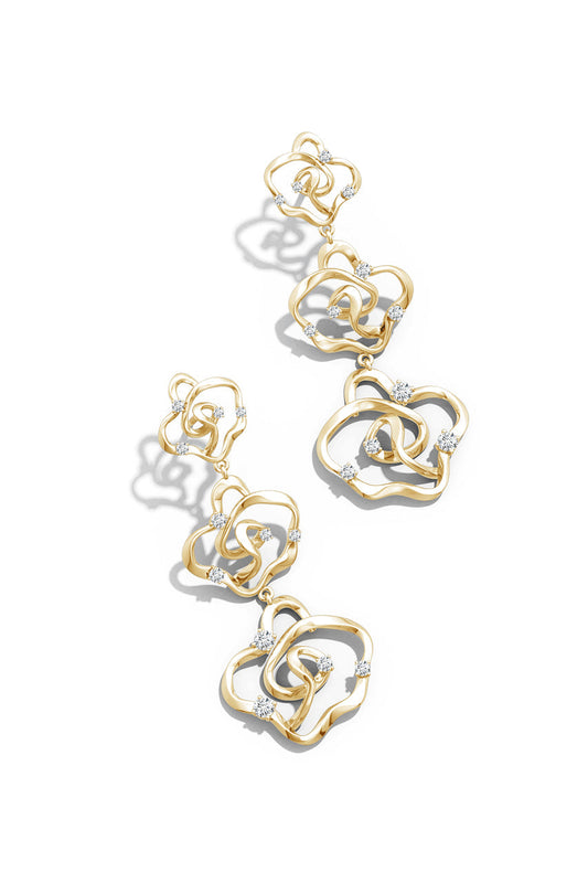 Buy Sakura 14k Tapered Diamond Dangle Earrings in 14K Yellow Gold Online 14K Yellow Gold Natori