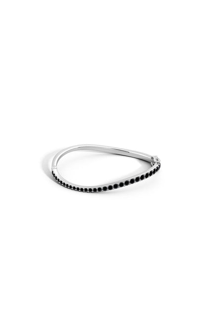 Buy Shangri-La Brushstroke 14K Gold and Black Diamond Full Bracelet in 14K White Gold Online 14K White Gold Natori