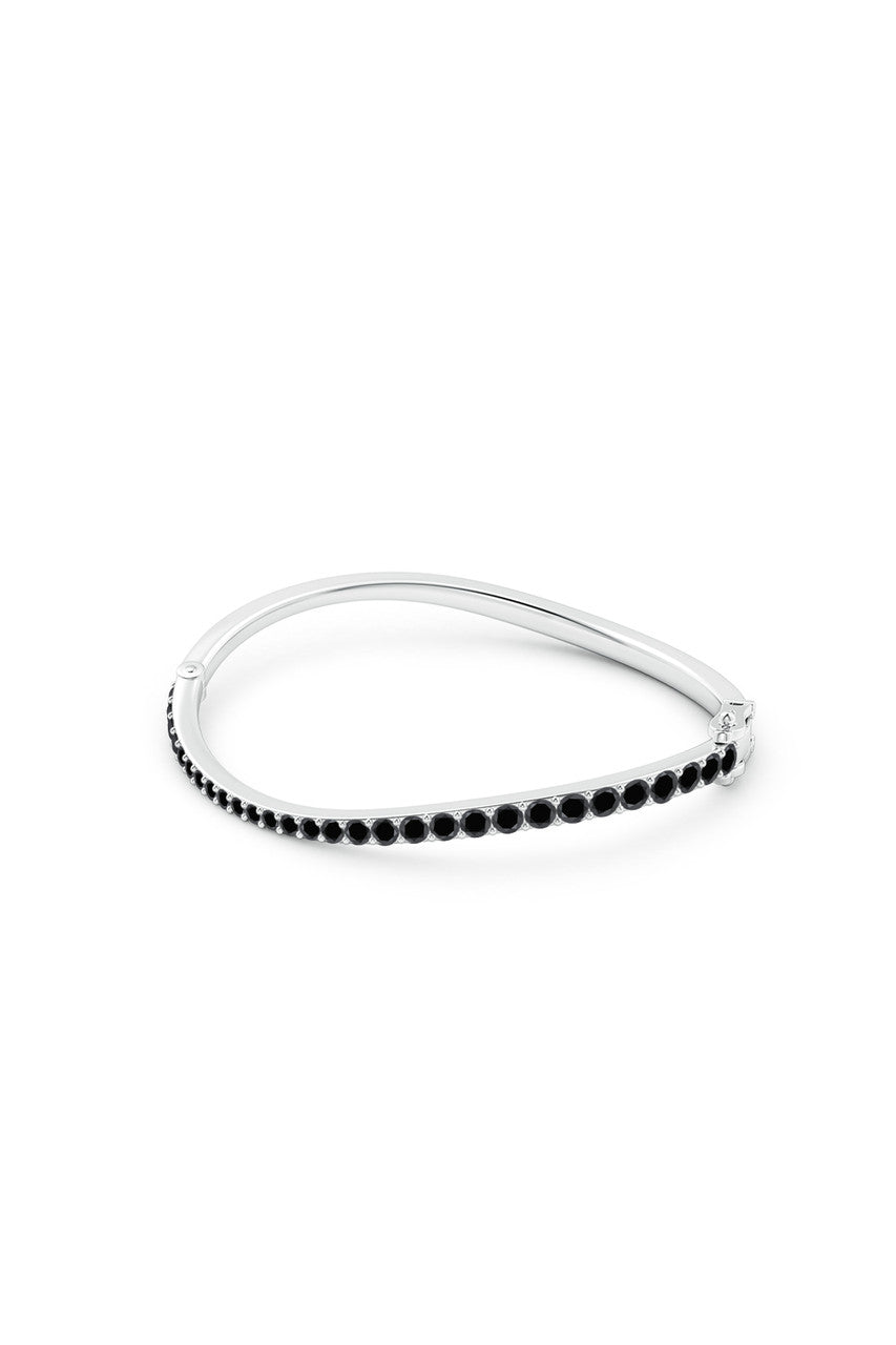 Buy Shangri-La Brushstroke 14K Gold and Black Diamond Full Bracelet in 14K White Gold Online 14K White Gold Natori