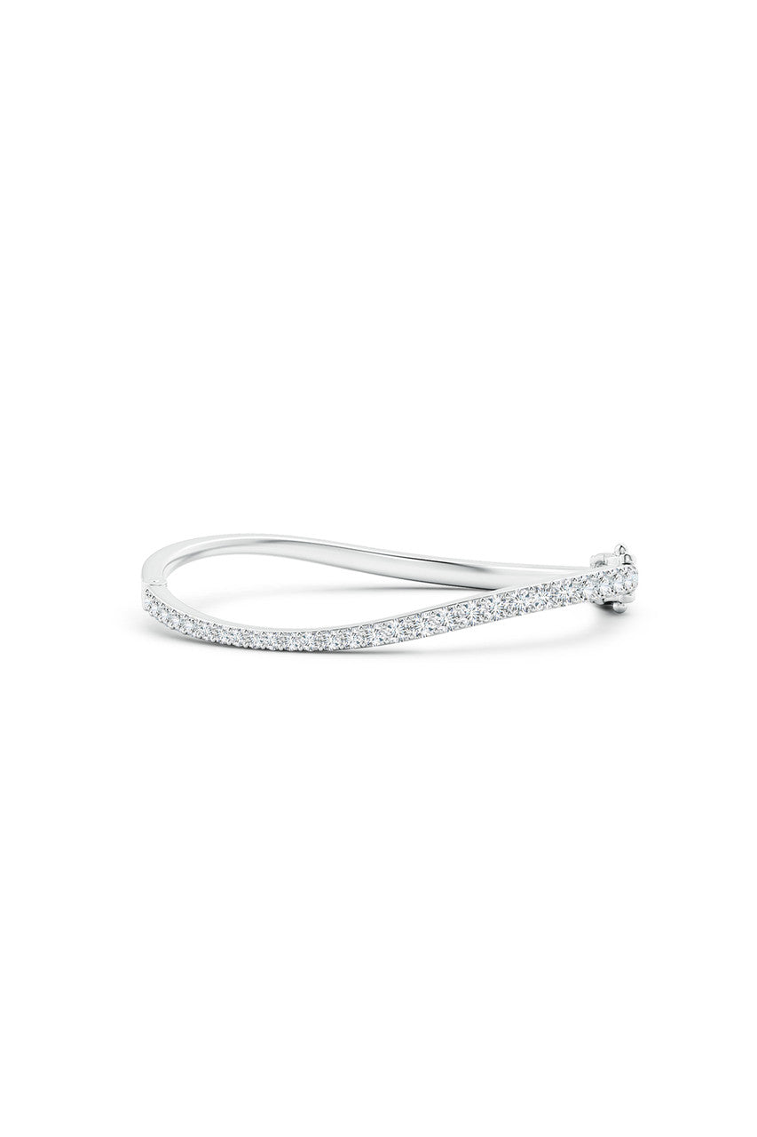 Buy Shangri-La Brushstroke 14K Gold and Diamond Full Bracelet in 14K White Gold Online 14K White Gold Natori