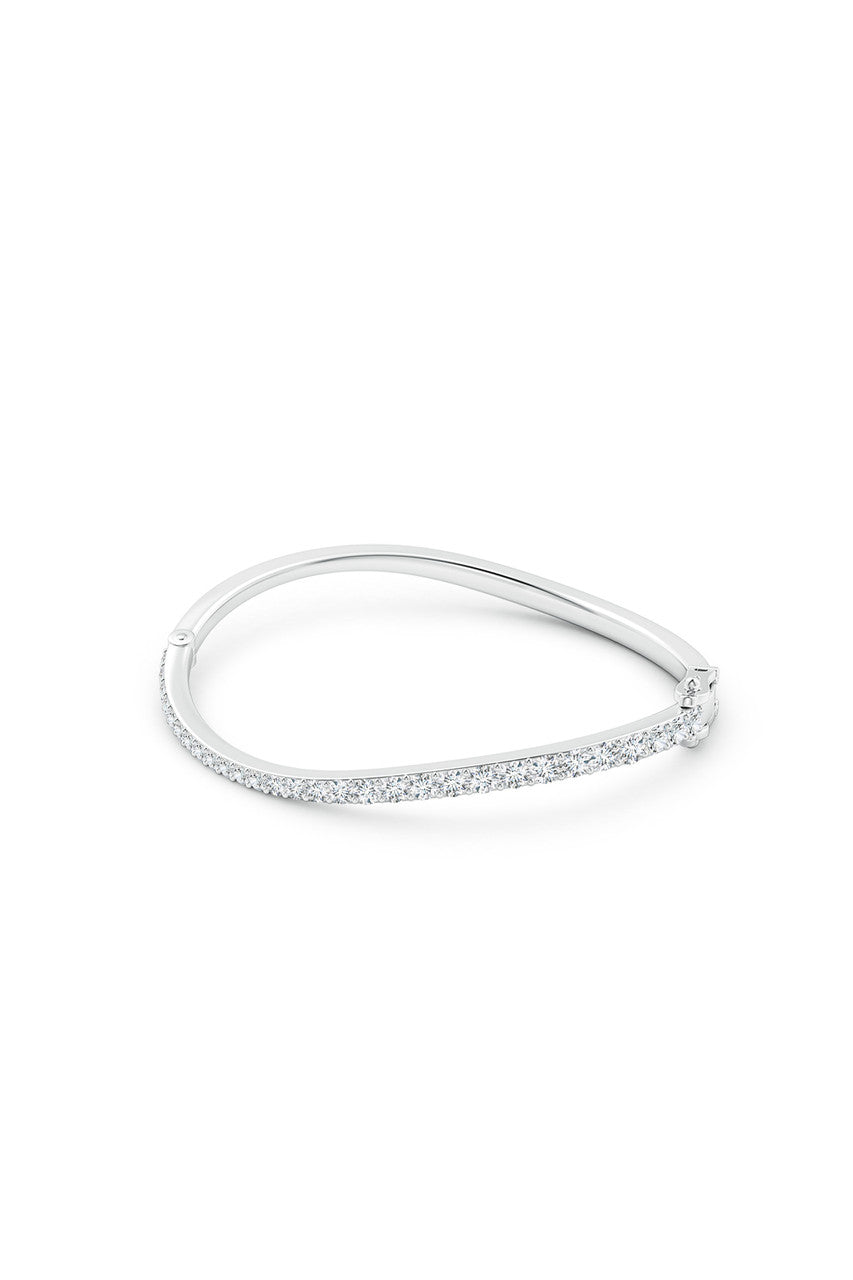 Buy Shangri-La Brushstroke 14K Gold and Diamond Full Bracelet in 14K White Gold Online 14K White Gold Natori