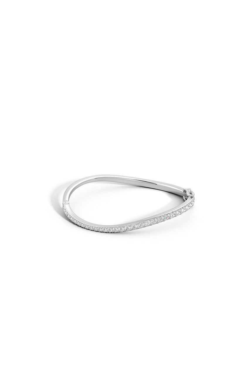 Buy Shangri-La Brushstroke 14K Gold and Diamond Full Bracelet in 14K White Gold Online 14K White Gold Natori