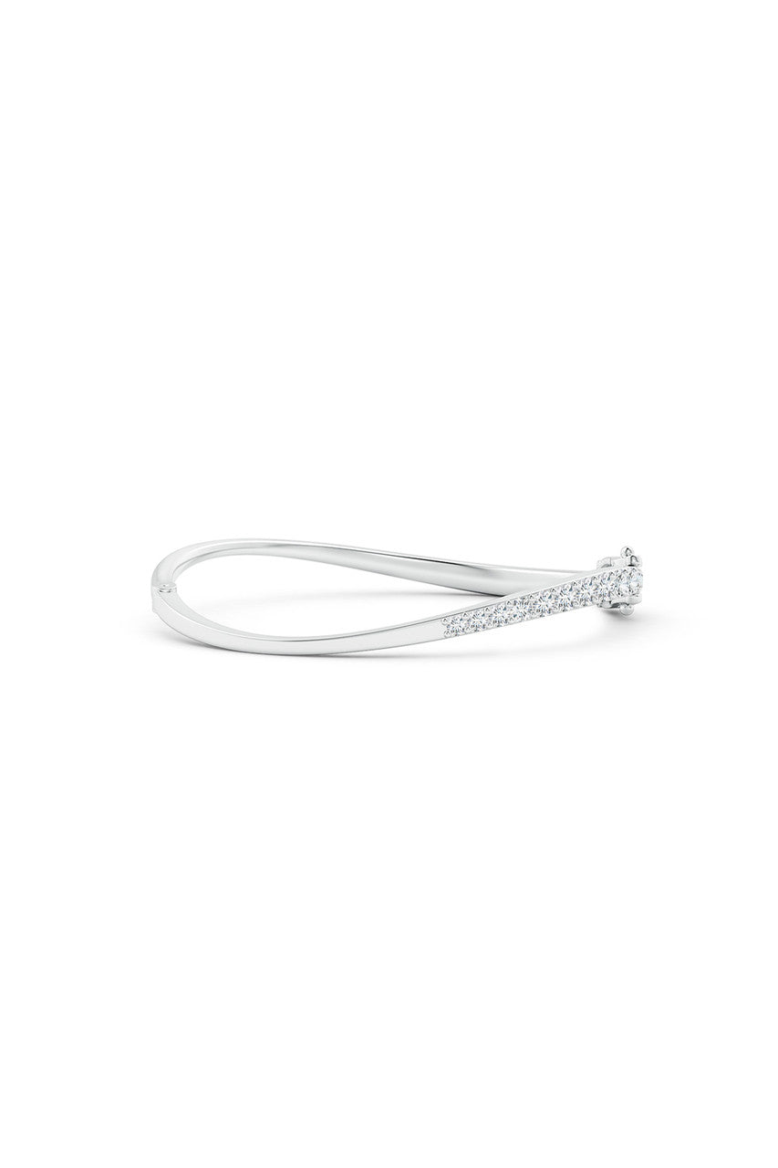 Buy Shangri-La Brushstroke 14K Gold and Diamond Half Bracelet in 14K White Gold Online 14K White Gold Natori