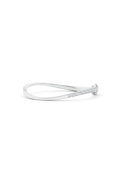 Buy Shangri-La Brushstroke 14K Gold and Diamond Half Bracelet in 14K White Gold Online 14K White Gold Natori