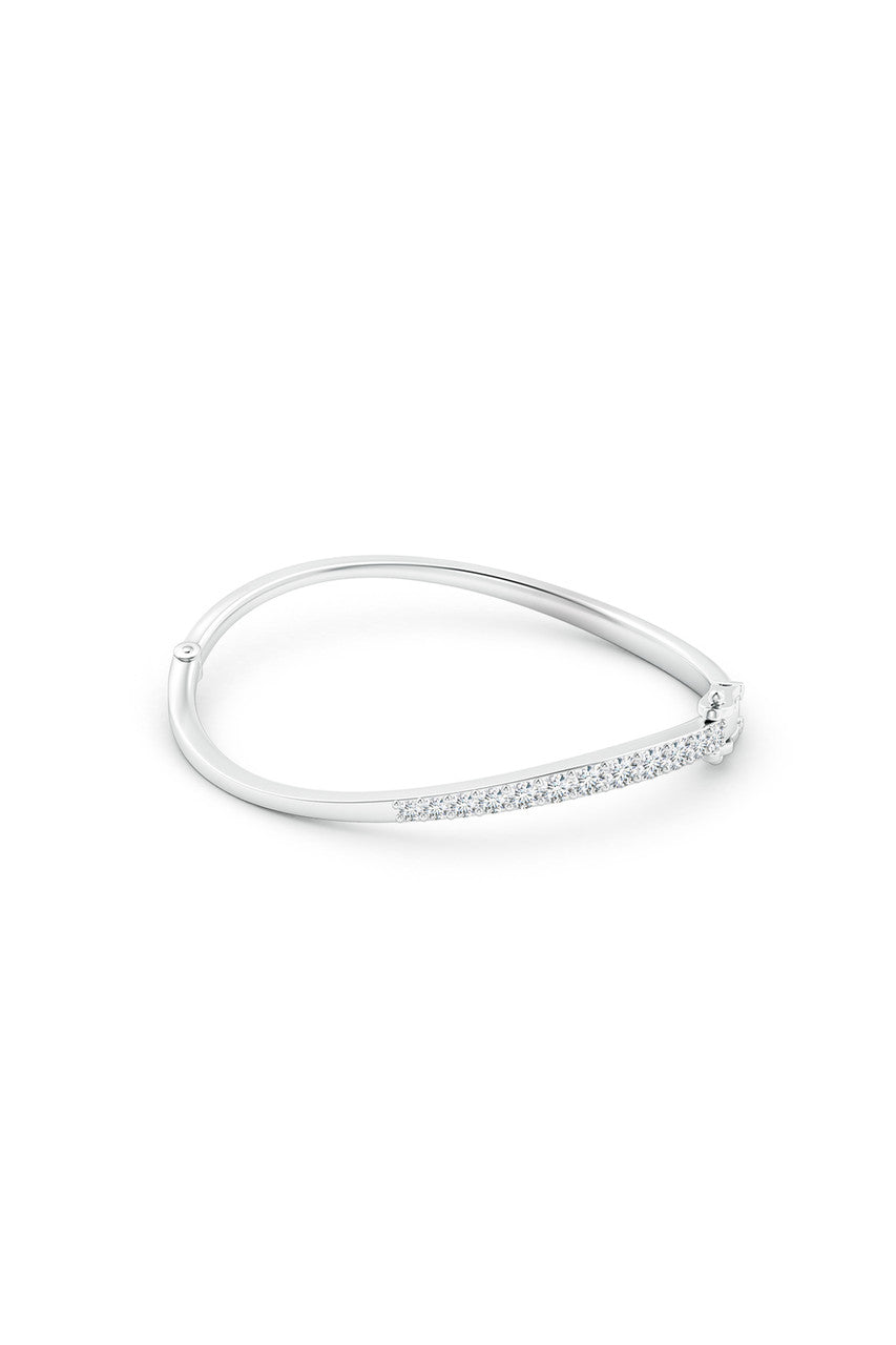 Buy Shangri-La Brushstroke 14K Gold and Diamond Half Bracelet in 14K White Gold Online 14K White Gold Natori